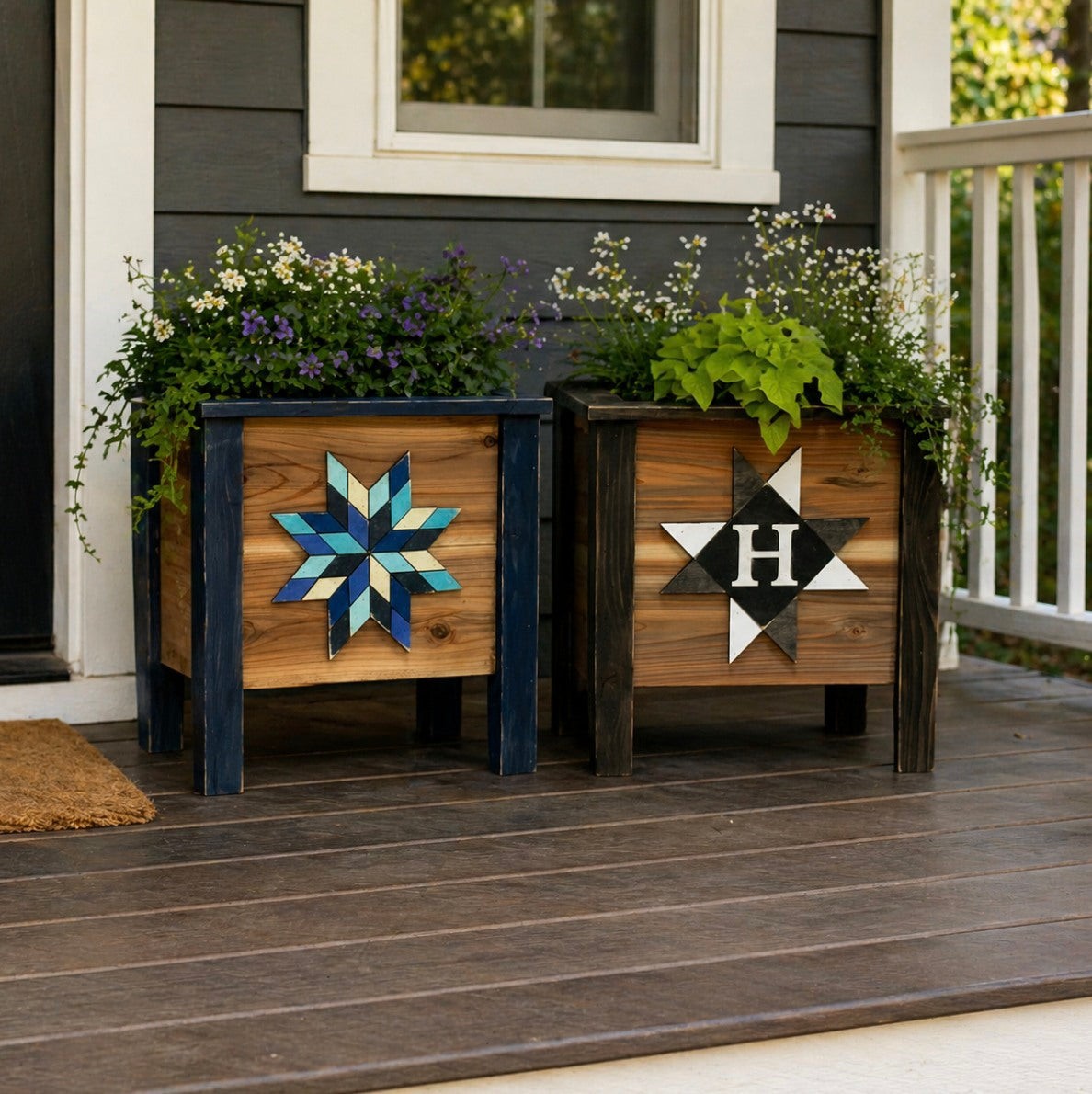 6/6- Porch Wood Planters- Soffio Studios