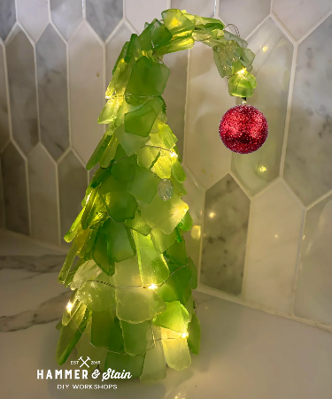 Grinch Sea Glass Tree- Hammer @ Home Craft Kit