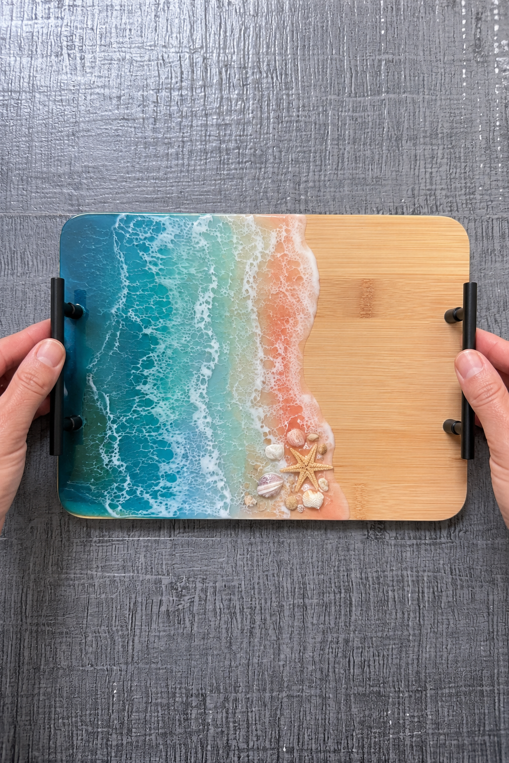 8/15 - Coastal Resin Wood Trays- Tampa
